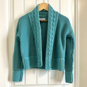 Garnet Hill Kids Girls Knit Cardigan, organic cotton size M